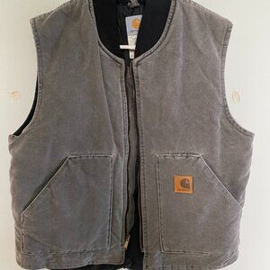 Vintage Gray Carhartt Work Vest - L